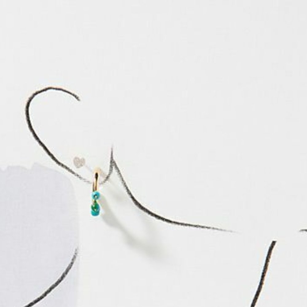 new Anthropologie Tabitha Huggie Hoop Set - Picture 5 of 5